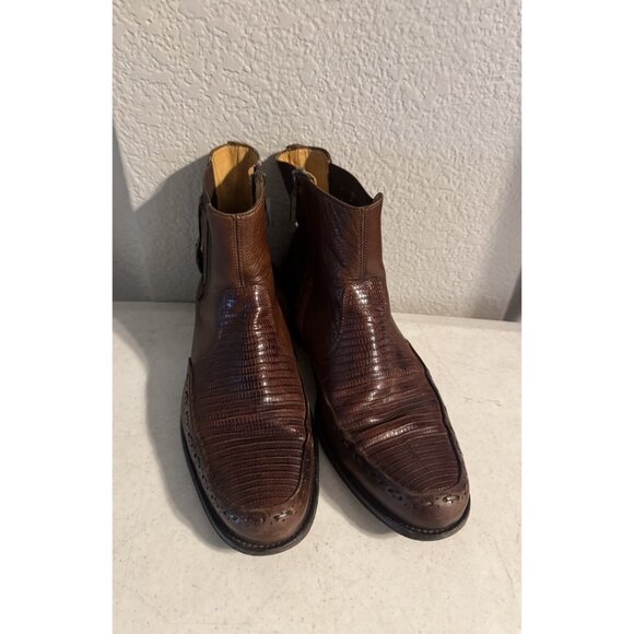 Franco Cuadra Men’s Lizard Skin Boots Brown Size 25 / US 8.5 Exotic Western - Picture 3 of 14